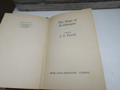The Siege of Krishnapur A Novel By J. G. Farrell 1974