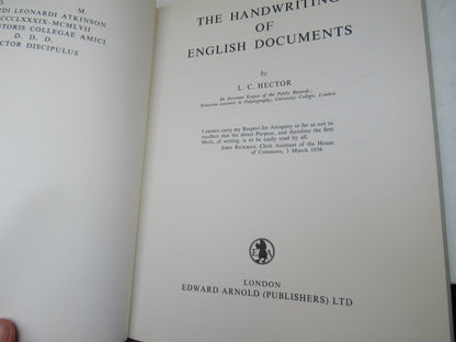 The Handwriting of English Documents By L.C. Hector 1966 book image 3