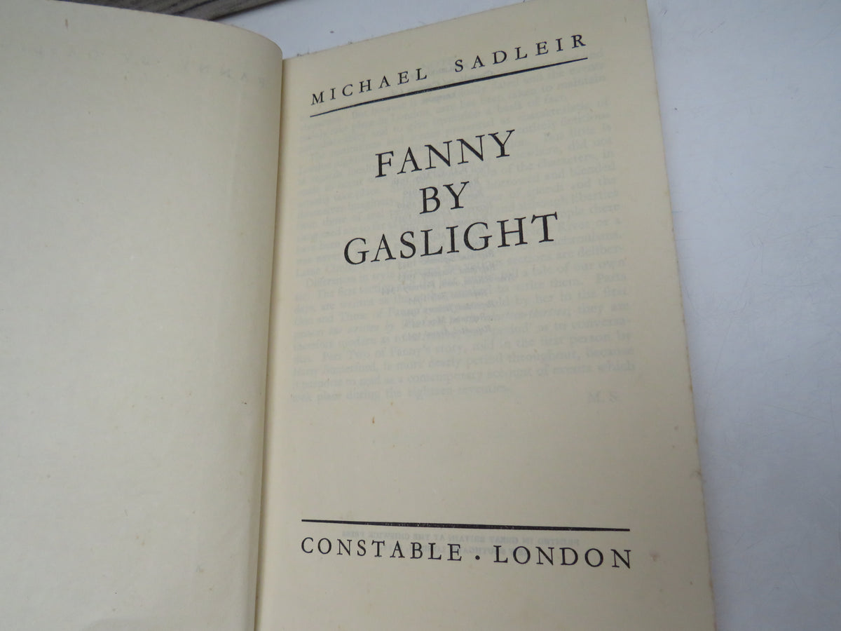 Fanny By Gaslight By Michael Sadleir 1945