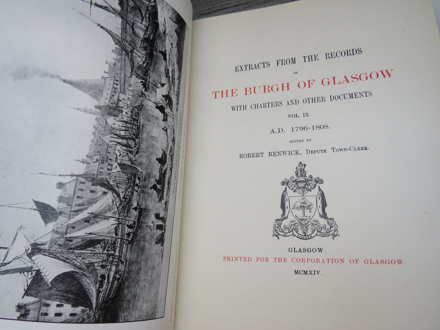 Extracts From The Records of The Burgh of Glasgow With Charters and Other Documents Vol IX A.D. 1796-1808 - 1914