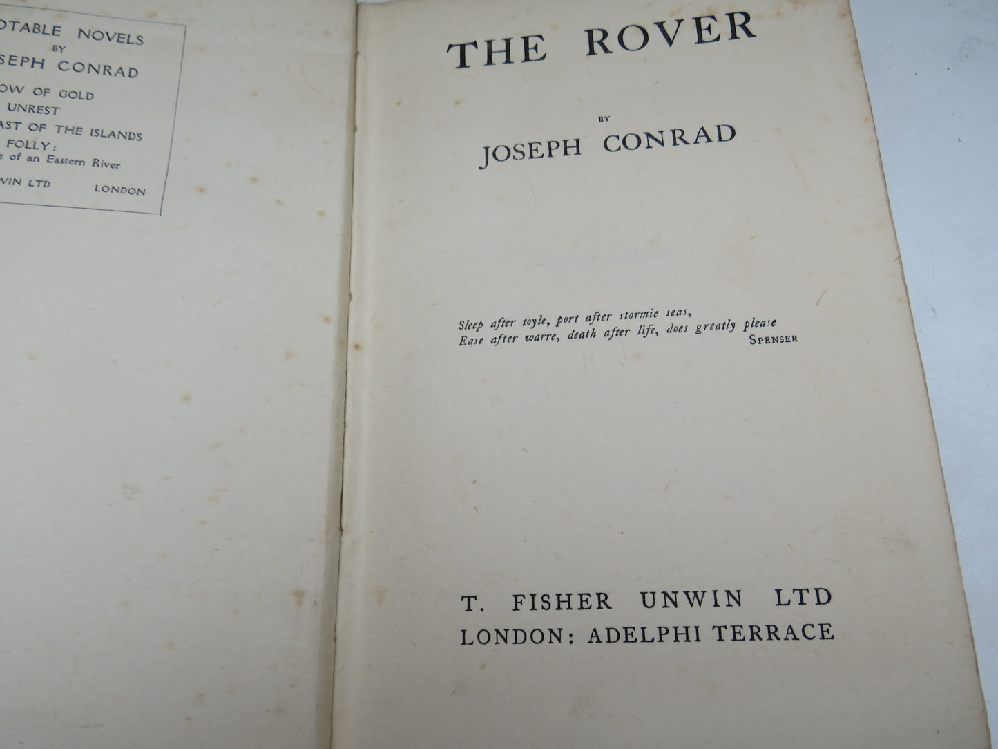 The Rover By Joseph Conrad 1923 1st Edition