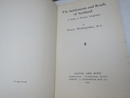The Settlements and Roads of Scotland A Study In Human Geography By Grace Meiklejohn 1927 book image 5