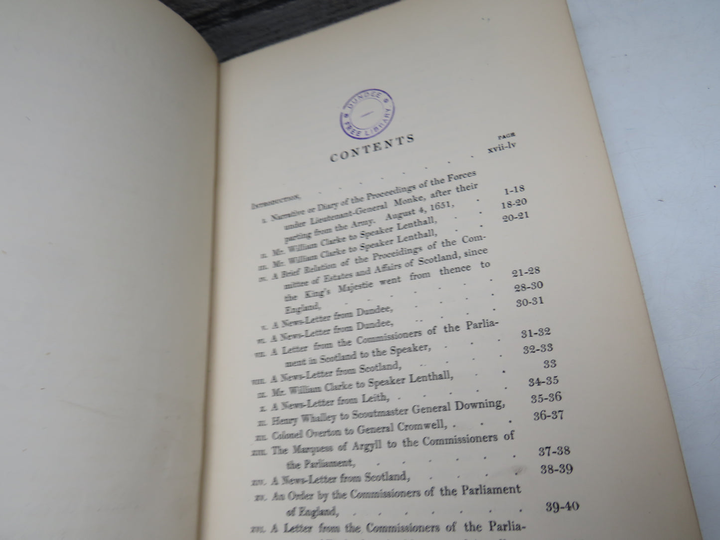 Scotland and the Commonwealth Letters and Papers Relating To The Military Government of Scotland From August 1651 to December 1653