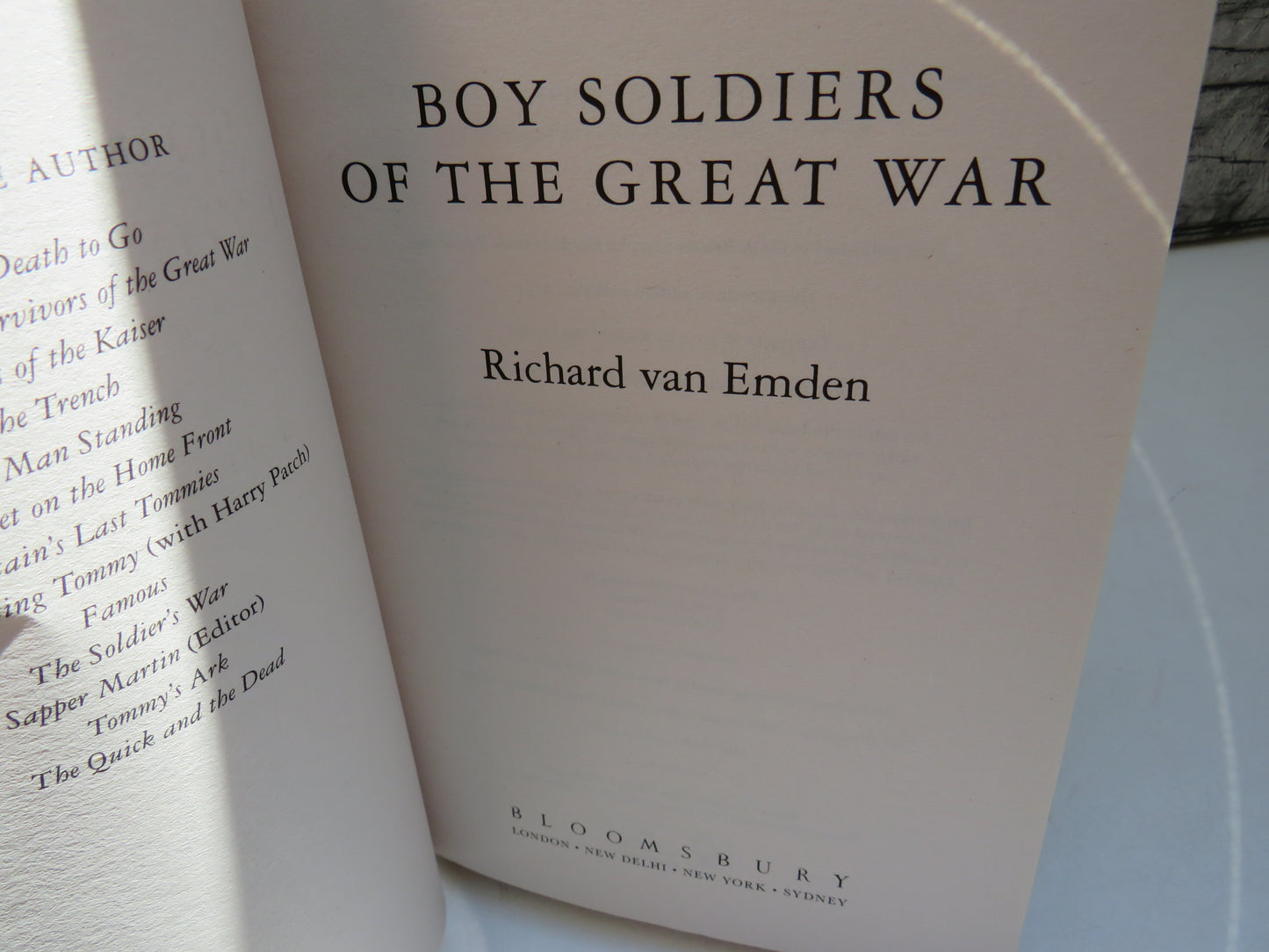 Boy Soldiers Of The Great War By Richard Van Emden 2012