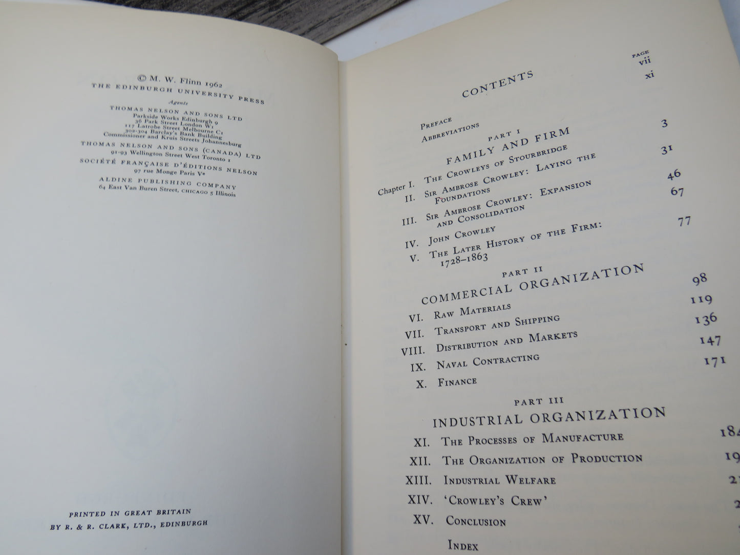 Men of Iron The Crowleys In The Early Iron Industry By M. W. Flinn 1962