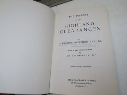 The History of the Highland Clearances By Alexander Mackenzie 1966 book image 4