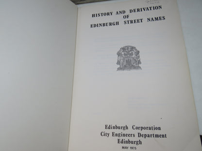 History and Deprivation of Edinburgh Street Names 1975 book image 4