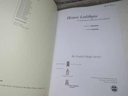 Historic Linlithgow The Archaeological Implications of Development By E Patricia Dennison & Russel C book image 3