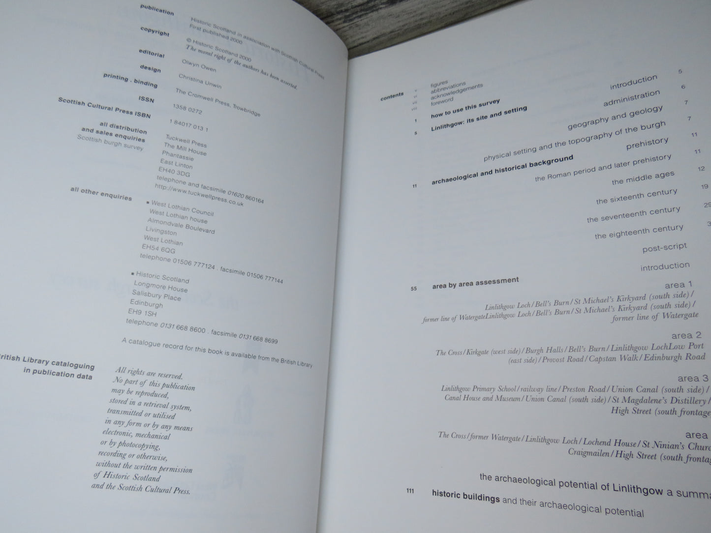 Historic Linlithgow The Archaeological Implications of Development By E Patricia Dennison & Russel Coleman
