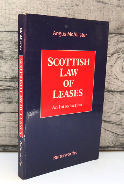 Scottish Law of Leases An Introduction By Angus McAllister 1989 book front cover