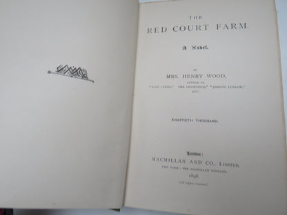 The Red Court Farm A Novel By Mrs Henry Wood 1898