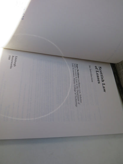 Scottish Law of Leases An Introduction By Angus McAllister 1989 book image 5