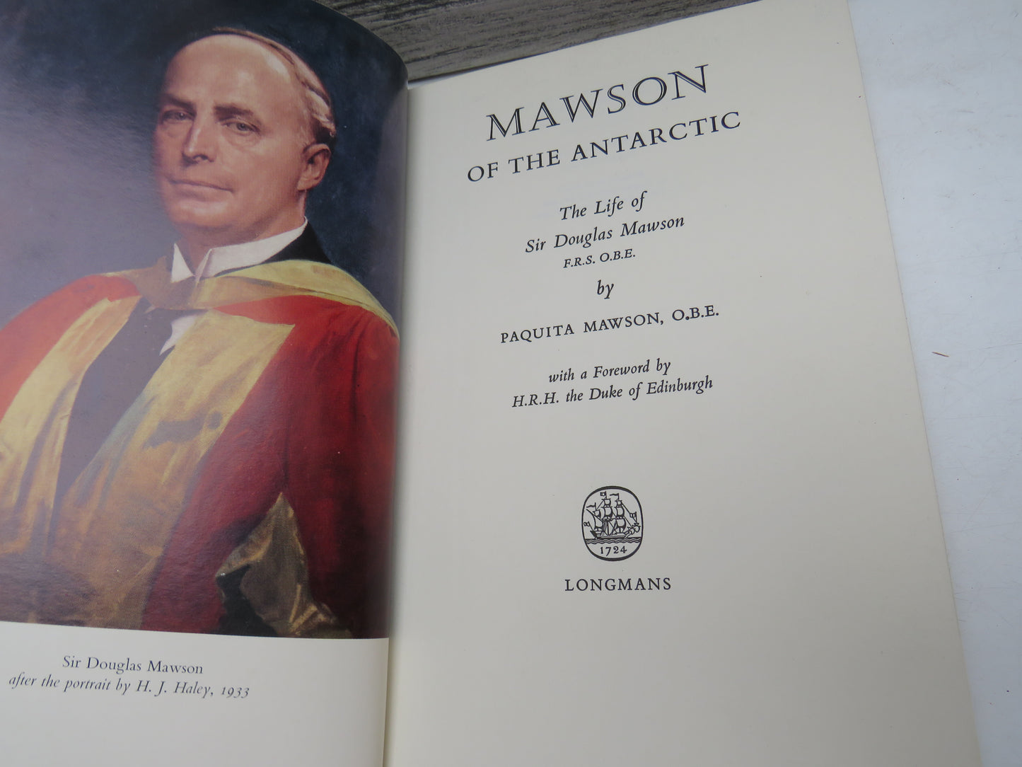 Mawson Of The Antarctic The Life of Sir Douglas Mawson By Paquita Mawson 1964