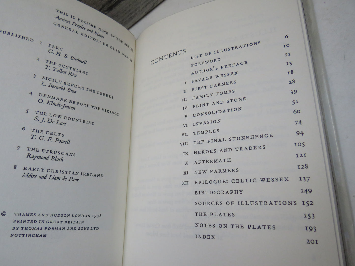 Ancient Peoples and Places Wessex Before The Celts By J.F.S. Stone 1958