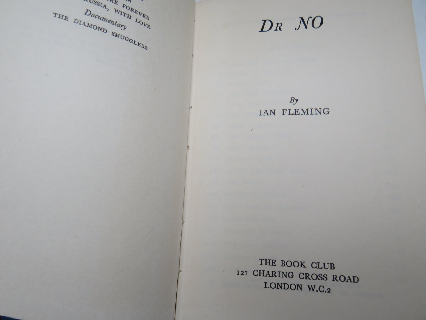 Dr No By Ian Fleming 1958 Book Club Edition
