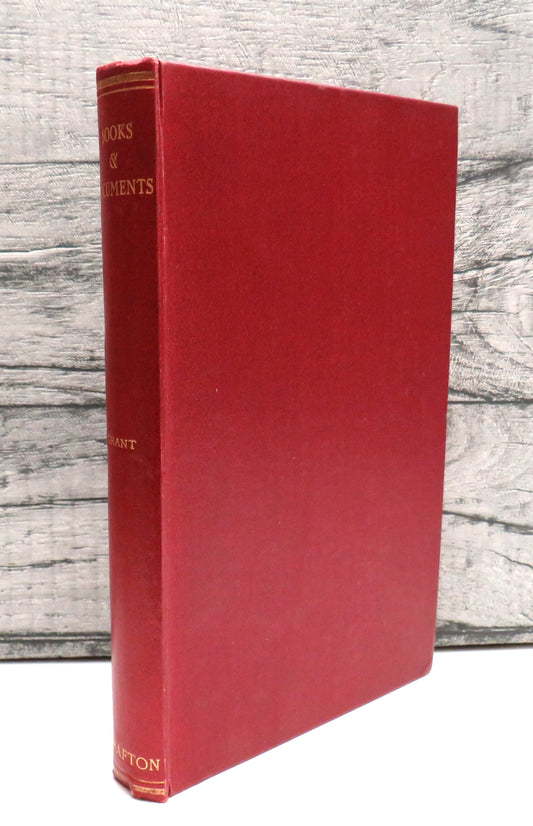 Books & Documents Dating, Permanence and Preservation By Julius Grant 1937