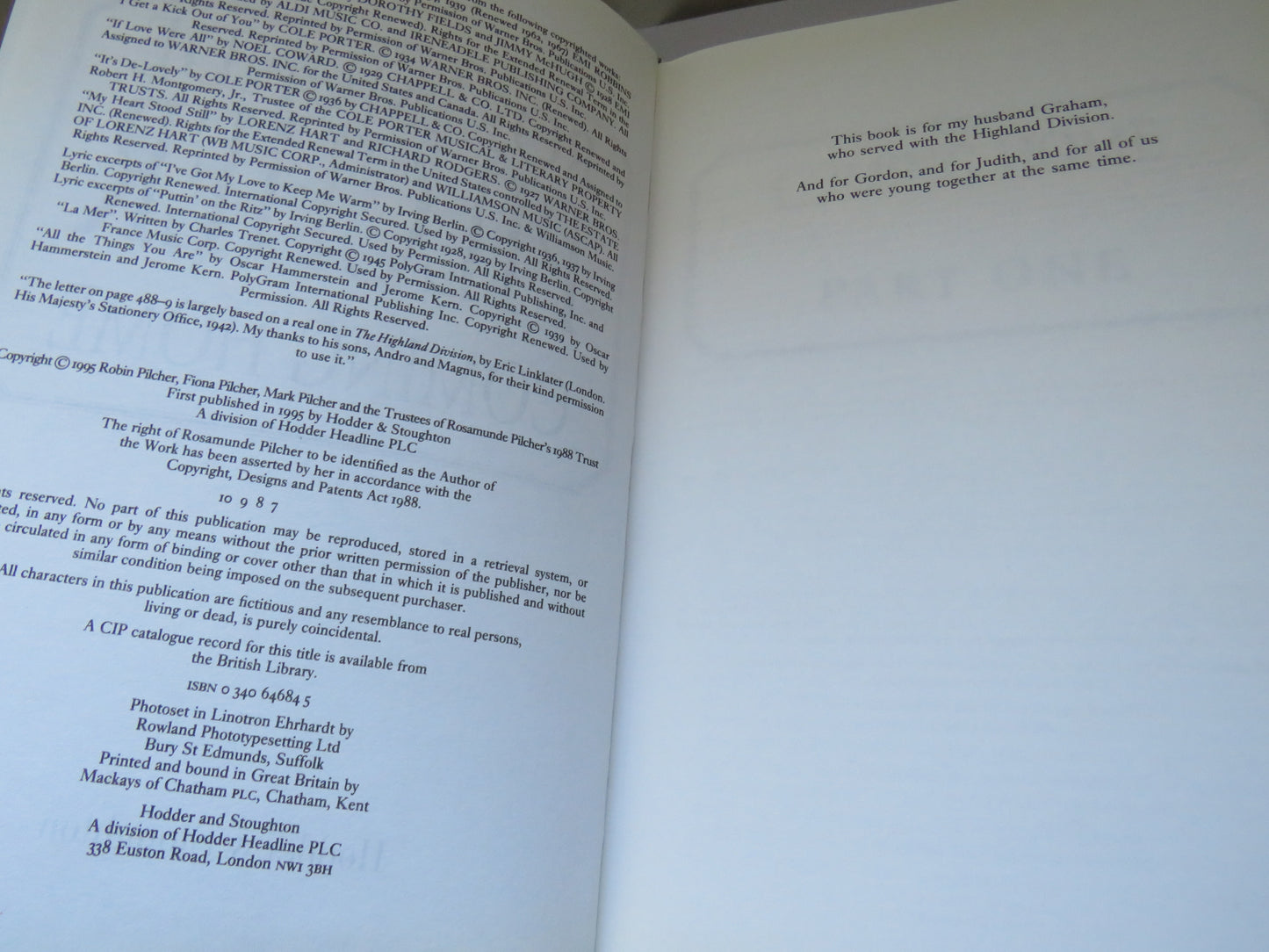 Coming Home By Rosamunde Pilcher 1988