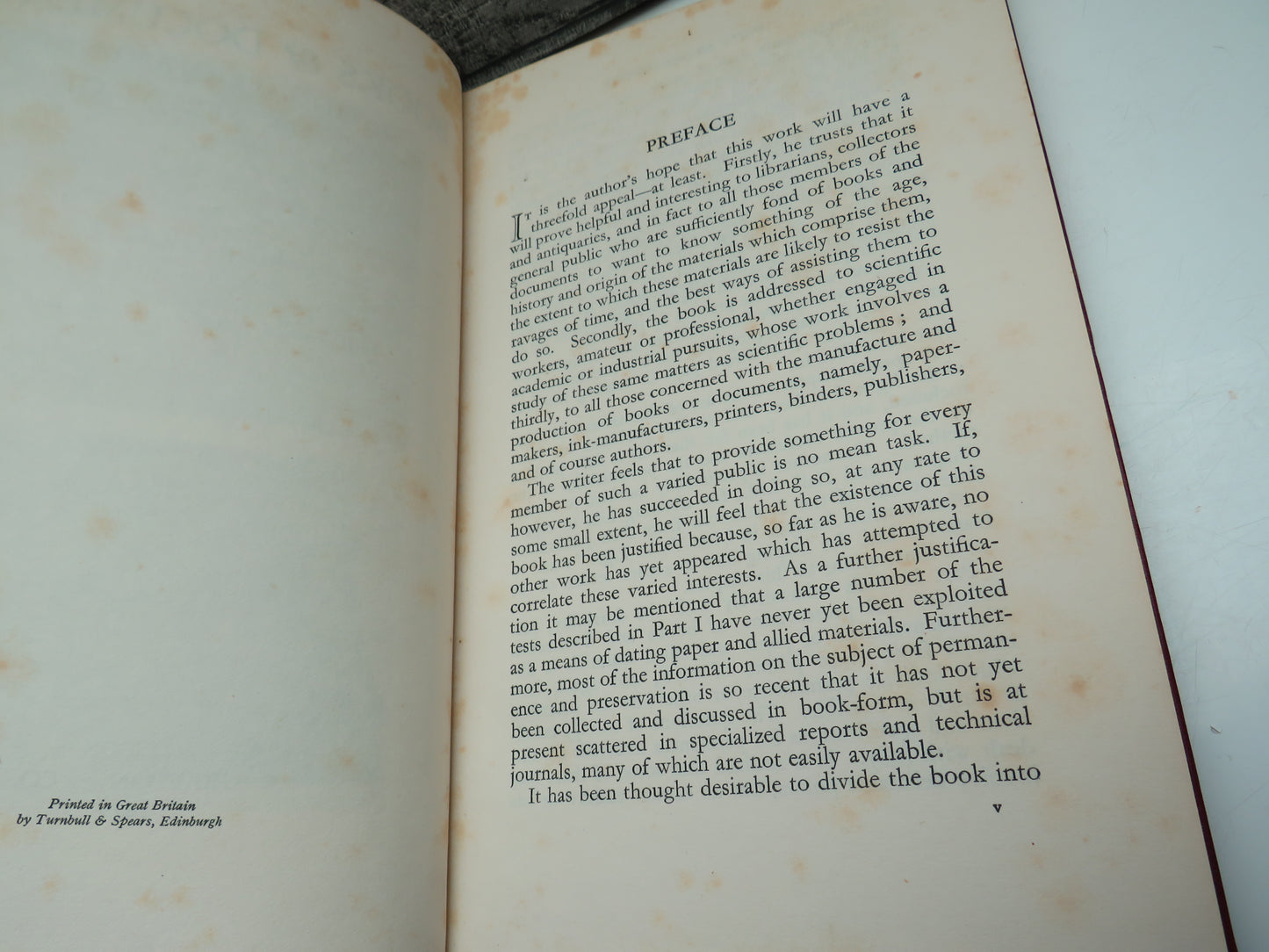 Books & Documents Dating, Permanence and Preservation By Julius Grant 1937