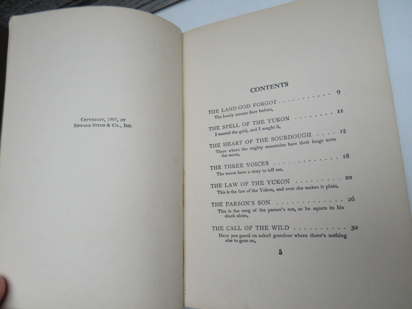 The Spell of the Yukon and Other Verses By Robert W. Service 1907