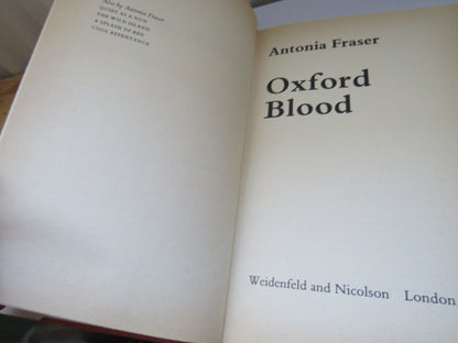 Oxford Blood By Antonia Fraser 1985 book image 2