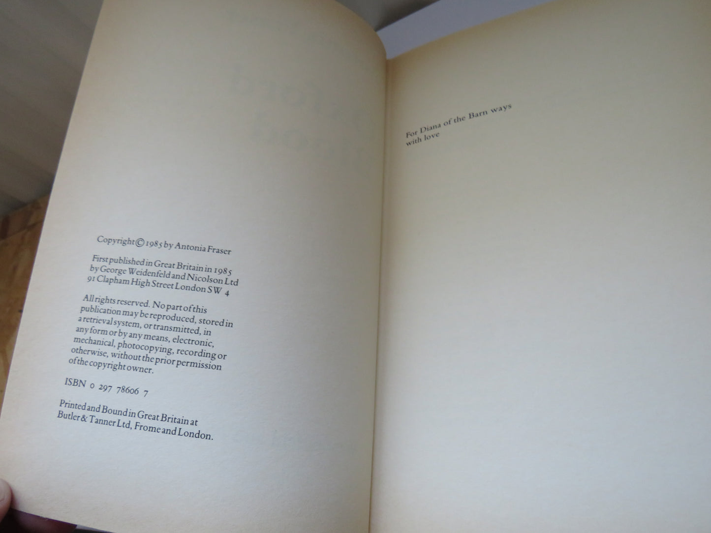 Oxford Blood By Antonia Fraser 1985