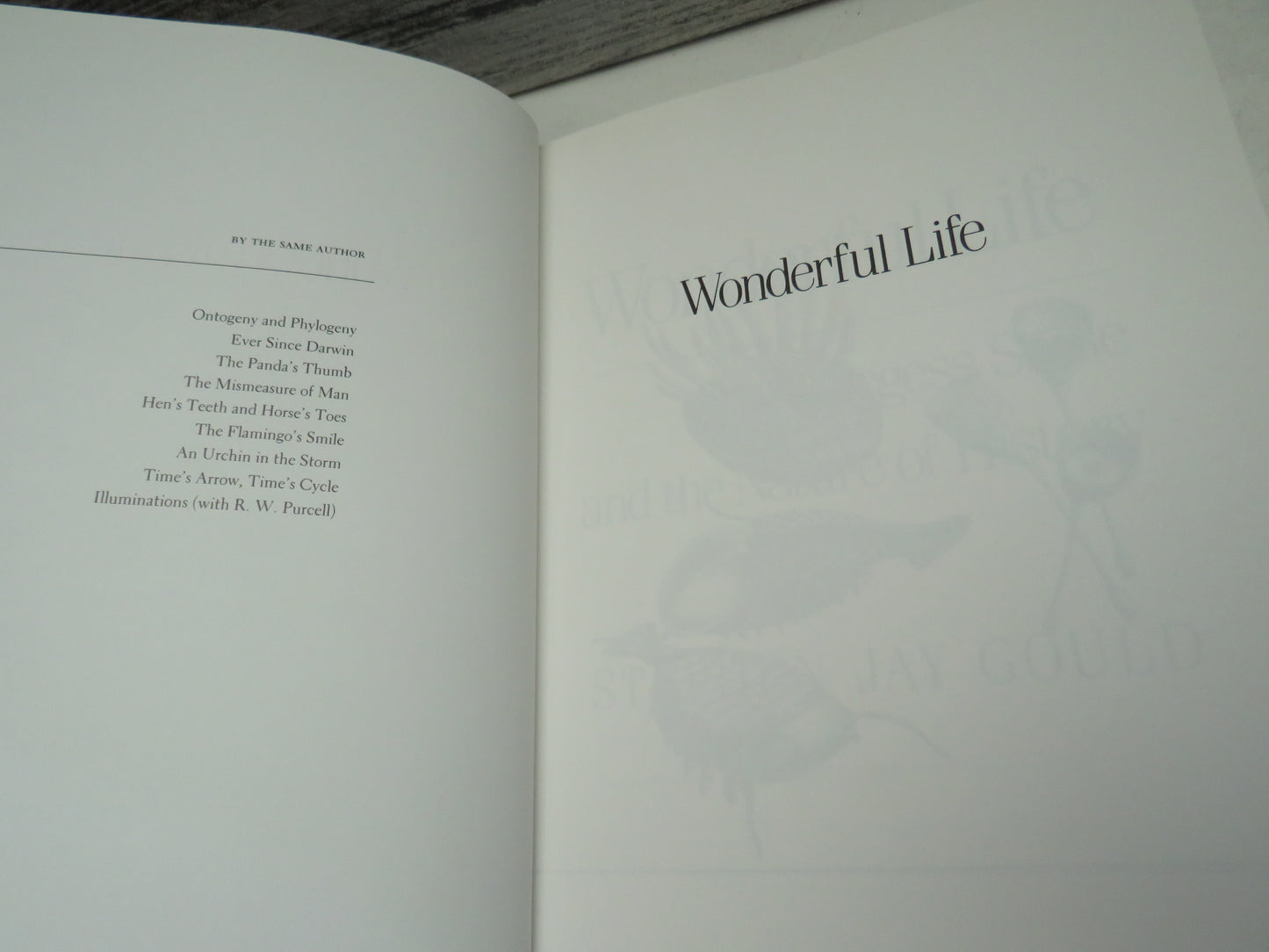 Wonderful Life The Burgess Shale and The Nature of History By Stephen Jay Gould 1990
