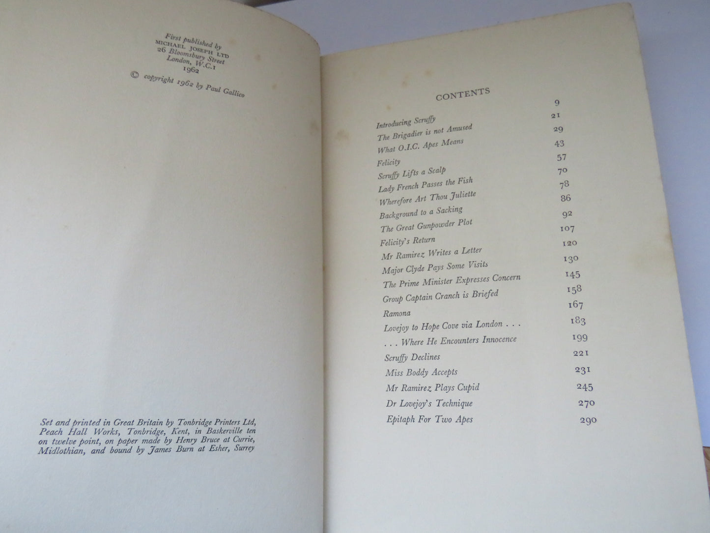 Scruffy A Diversion By Paul Gallico 1962