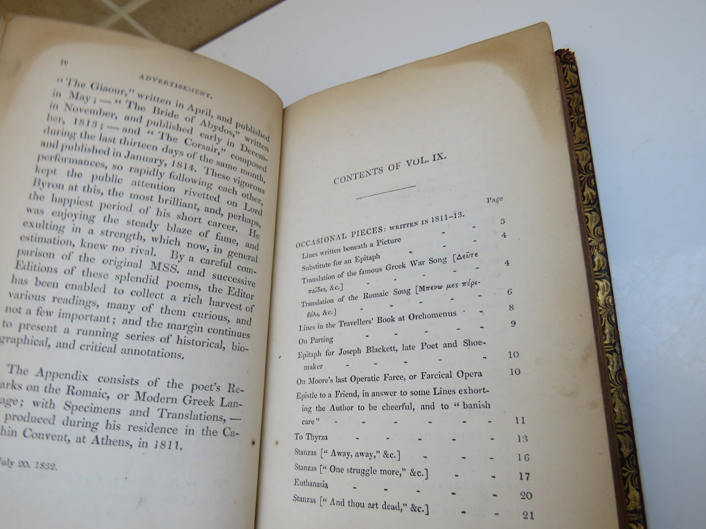 The Works of Lord Byron:  With His Letters and Journals, and His Life by Thomas Moore, Esq, Vol IX, 1834