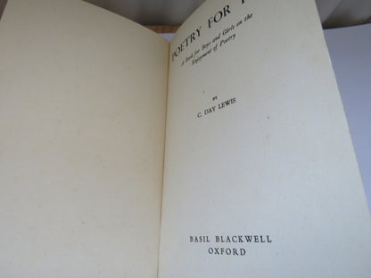 Poetry For You A Book For Boys and Girls on the Enjoyment of Poetry By C. Day Lewis 1947 book image 3