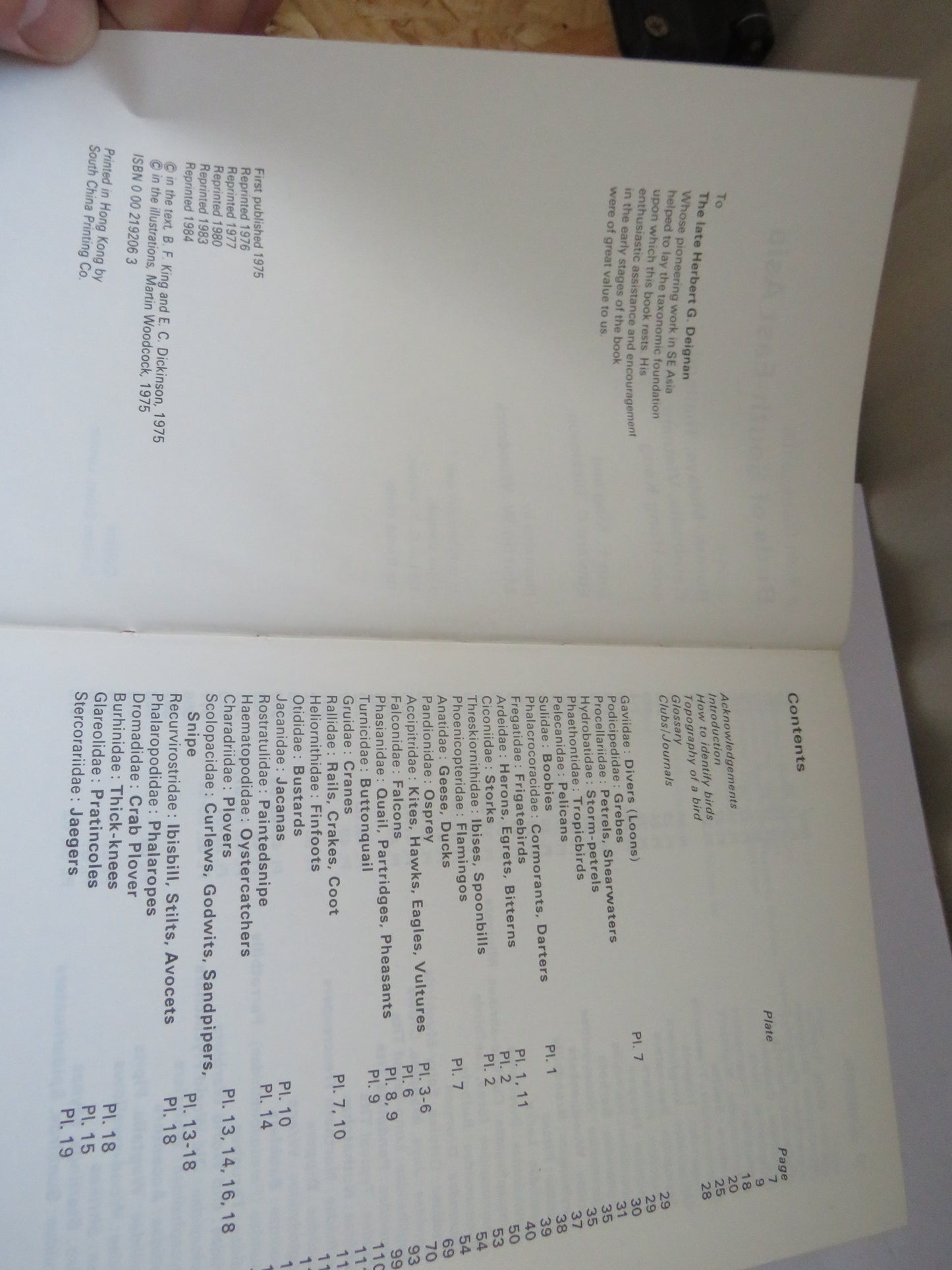 Vintage Book of 'a field guide to the birds of south east asia by ben king martin woodcock e c dickinson 1984'