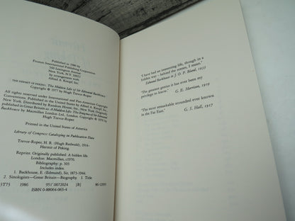 Hermit of Peking The Hidden Life Of Sir Edmund Backhouse By Hugh Trevor-Roper 1986 book image 5