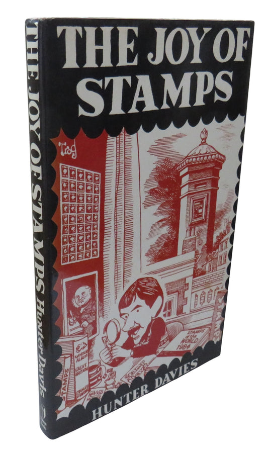 Front cover of 'the joy of stamps by hunter davies with cartoons by gordon stowell 1983'