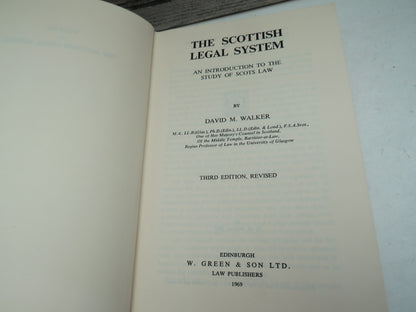The Scottish Legal System An Introduction To The Study of Scots Law By David M. Walker 1969 book image 4