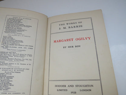The Works of J. M. Barrie, Margaret Ogilvy by her Son, 1923 book image 6