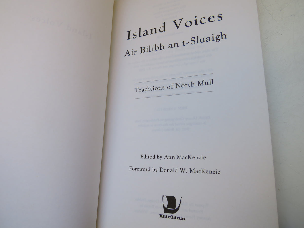 Island Voices Air Bilibh an t-Sluaigh Traditions of North Mull 2002