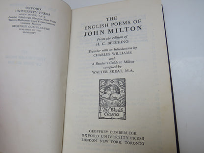 The English Poems of John Milton from the Edition of H. C. Beeching, 1946 book image 3