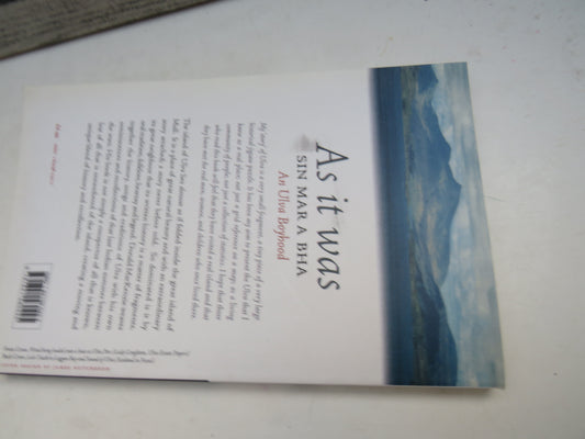 As It Was Sin Mar a Bha An Ulva Boyhood By Donald W. Mackenzie 2000