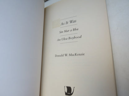 As It Was Sin Mar a Bha An Ulva Boyhood By Donald W. Mackenzie 2000 book image 4
