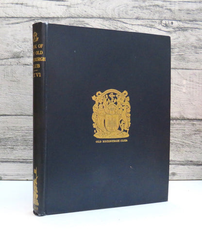 The Book of the Old Edinburgh Club Twenty-Sixth Volume 1948 book front cover