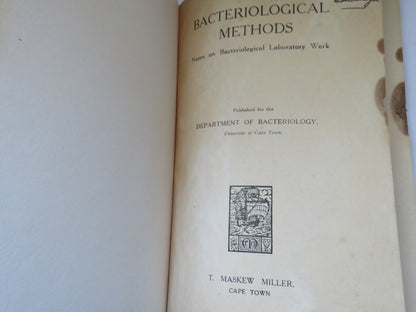 Bacteriological Methods Notes On Bacteriological Laboratory Work book image 2