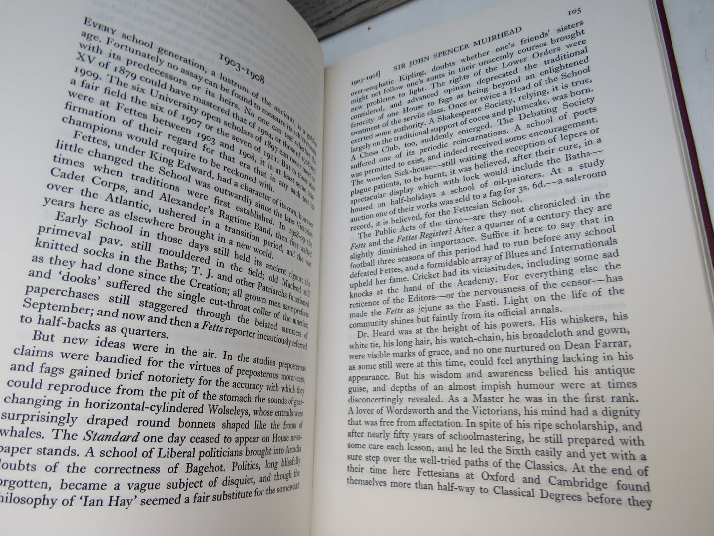 A Hundred Years of Fettes Memories of Old Fettesians 1870-1970 Edited By H. F. MacDonald 1970