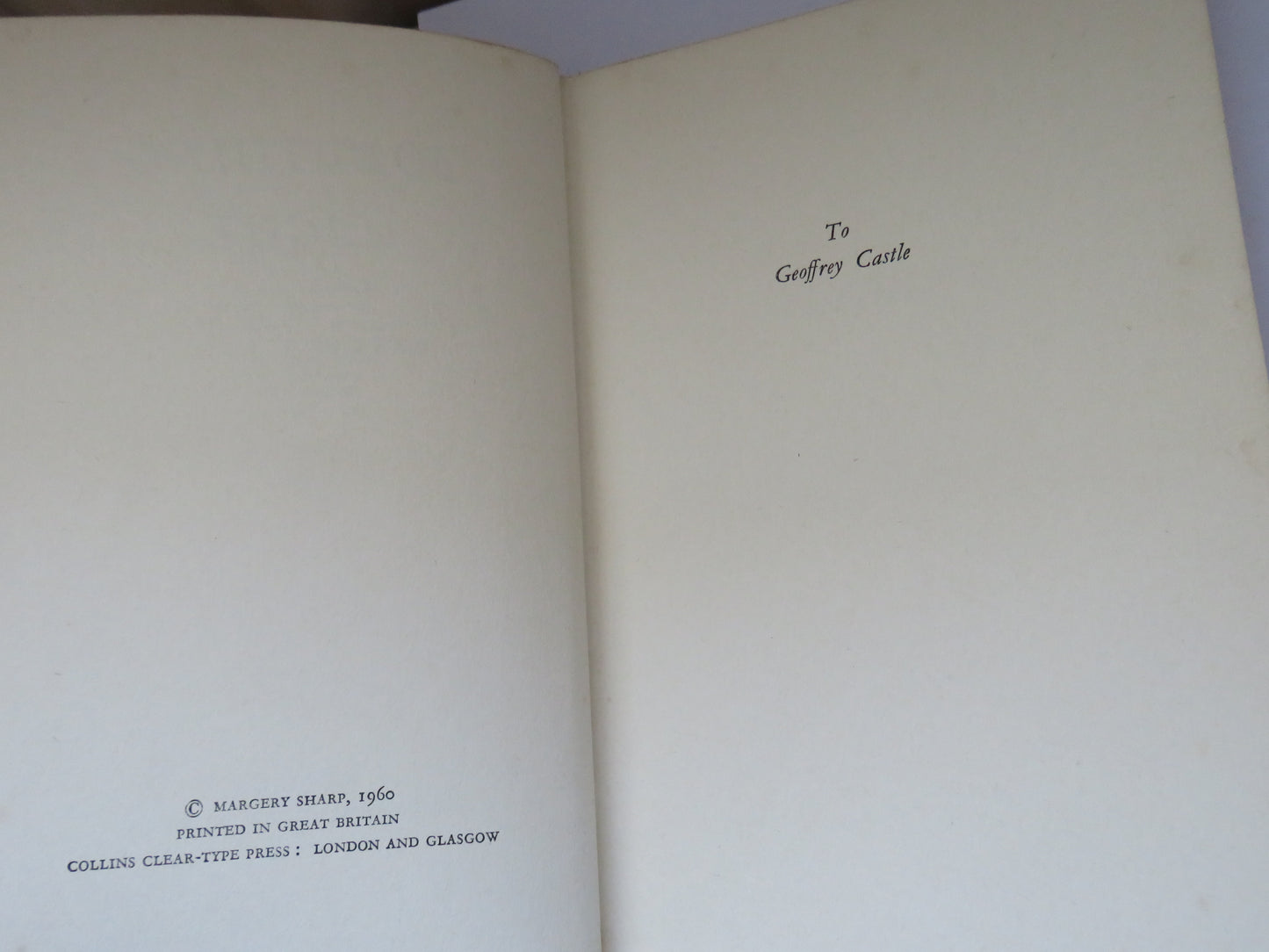 Vintage Book of 'something light by margery sharp 1960'