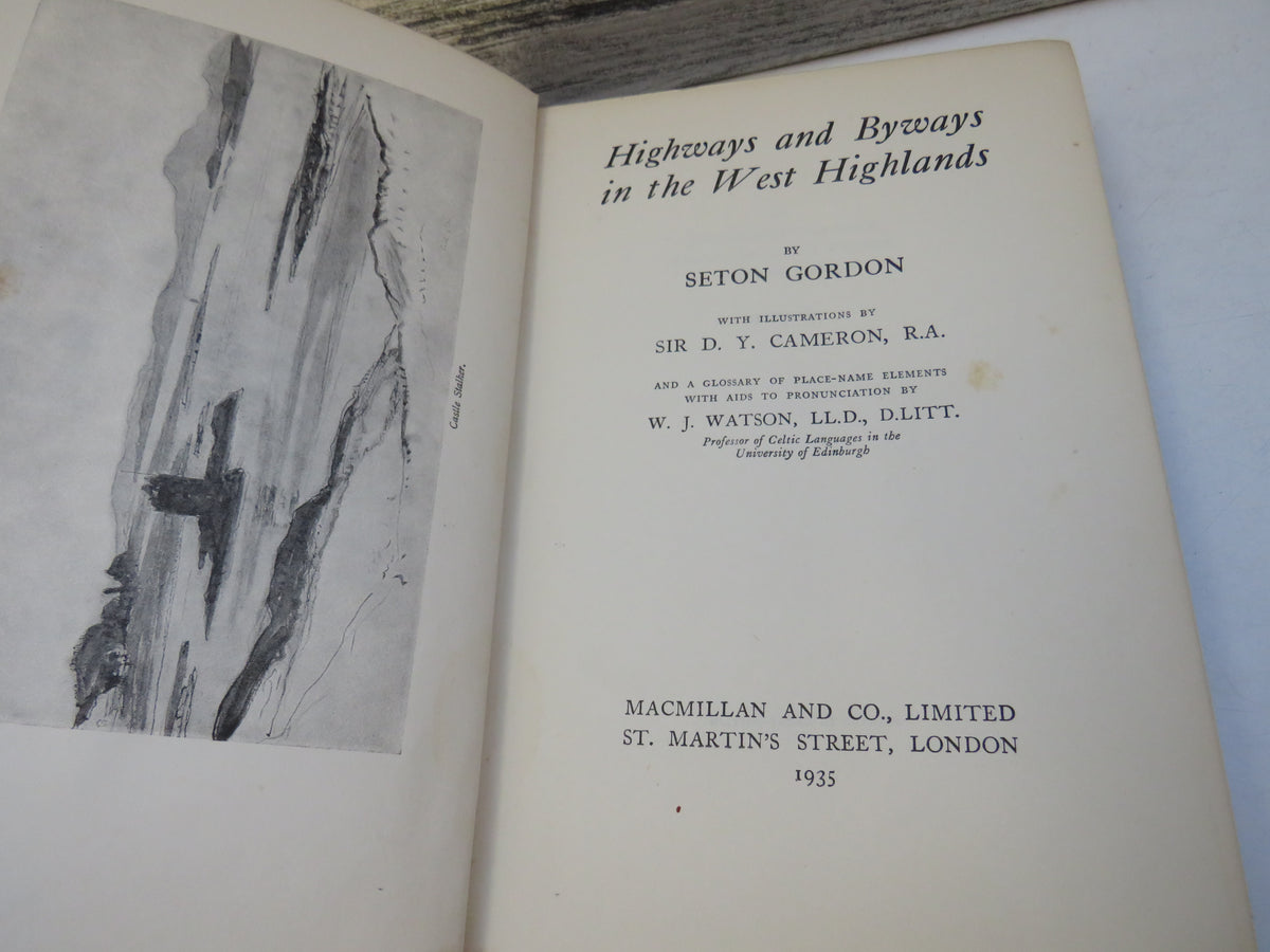 Highways and Byways In The West Highlands By Seton Gordon 1935