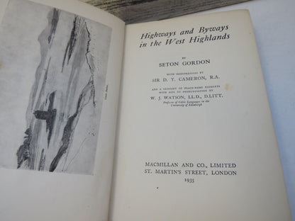 Highways and Byways In The West Highlands By Seton Gordon 1935