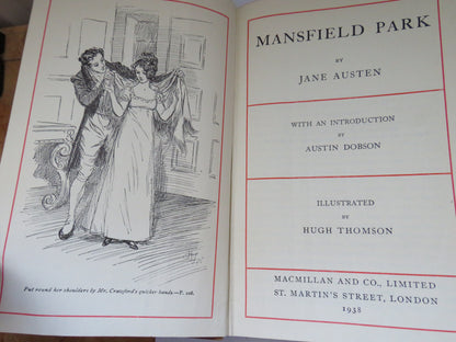 Mansfield Park By Jane Austen 1938 book image 2