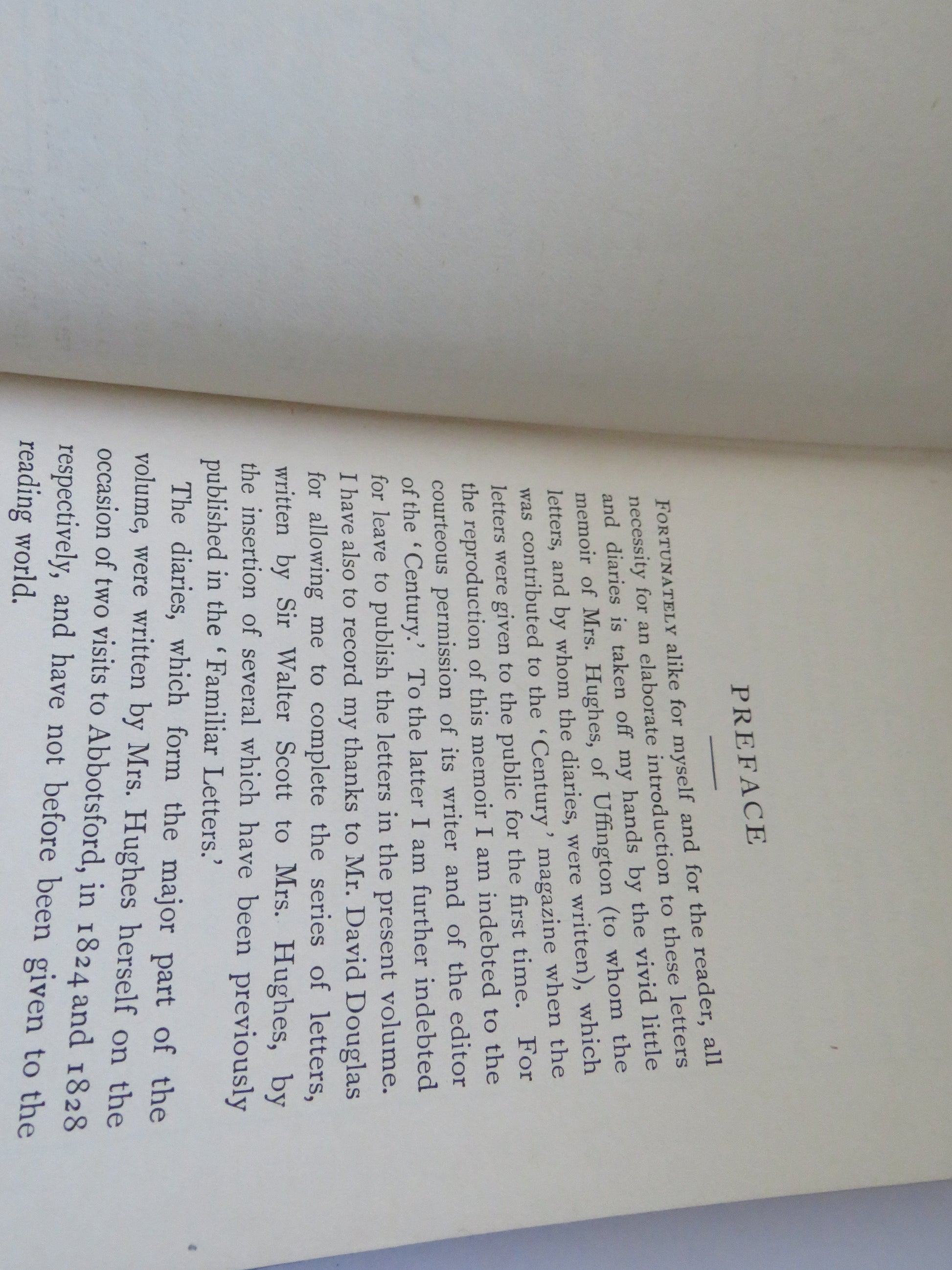 Vintage Book of 'letters and recollections of sir walter scott by mrs hughes'