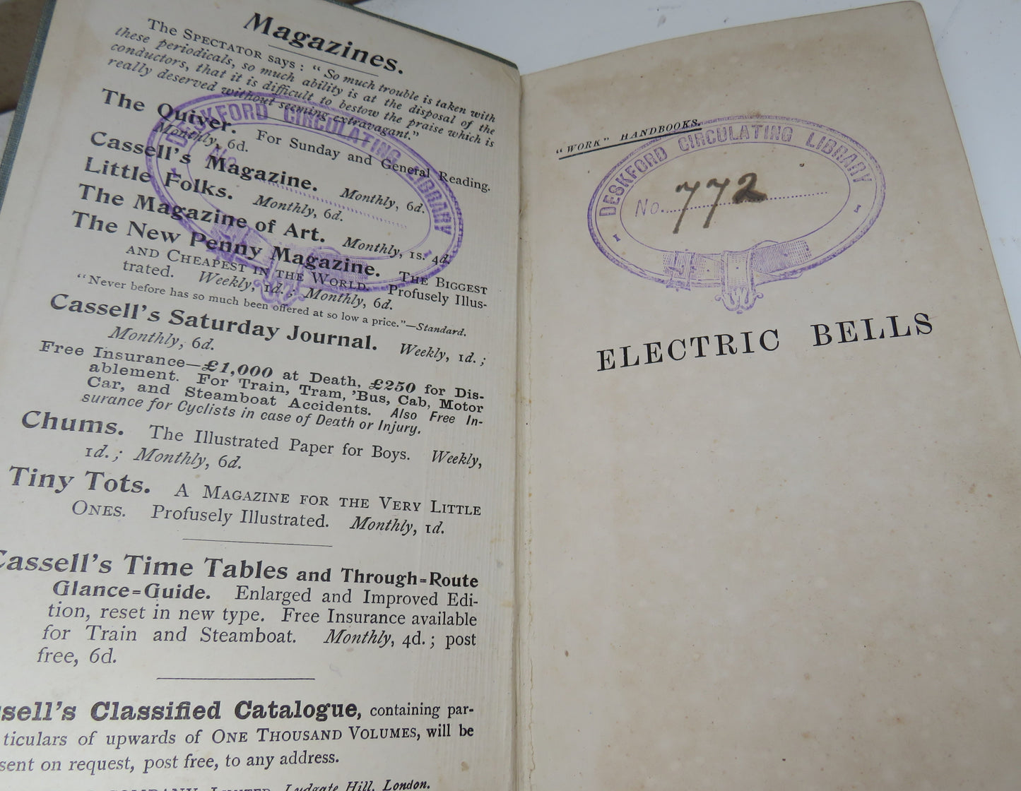 Electric Bells How to Make and Fit Them Edited by Paul N. Hasluck, 1901