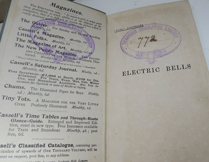 Electric Bells How to Make and Fit Them Edited by Paul N. Hasluck, 1901 book image 3