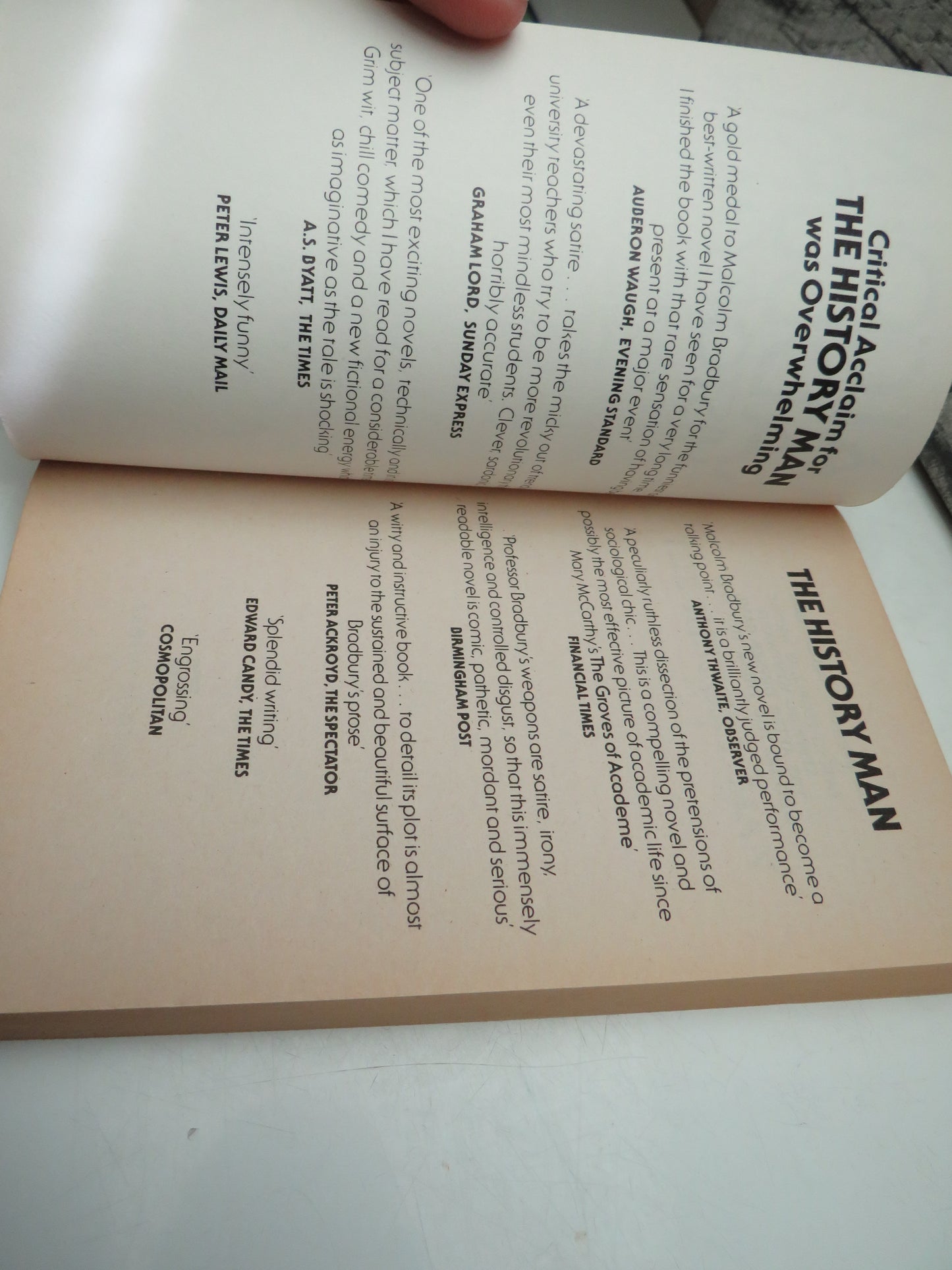 The History Man By Malcolm Bradbury 1982