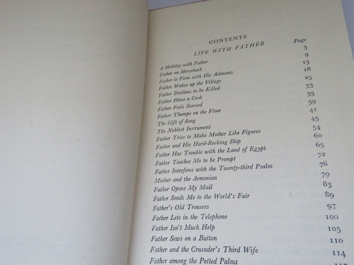 Vintage Book of 'these were the days containing life with father my fathers dark hour life with mother by clarence day 1946'